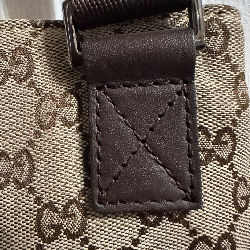 Gucci Beige Brown GG Canvas Crossbody Bag - Picture 7 of 14